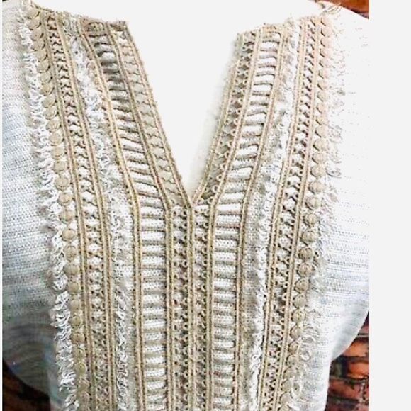 White House black market cream and burlap dress - Picture 2 of 4